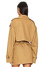 view 4 of 5 Zoey Cropped Trench Jacket in Kelp