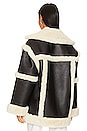 view 4 of 5 x Marianna Margot Sherpa Coat in Black & Ivory