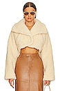 view 1 of 4 Peyton Cropped Sherpa Jacket in Wheat