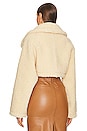 view 3 of 4 Peyton Cropped Sherpa Jacket in Wheat