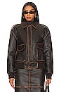 view 2 of 5 Bo Faux Leather Jacket in Brown