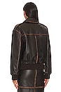 view 4 of 5 Bo Faux Leather Jacket in Brown