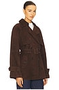 view 2 of 4 by Marianna Elae Suede Jacket in Chocolate Brown