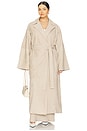 view 2 of 8 by Marianna Kofi Suede Trench Coat in Beige Gray