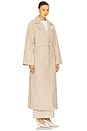 view 5 of 8 by Marianna Kofi Suede Trench Coat in Beige Gray