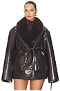 view 2 of 10 by Marianna Neriah Reversible Faux Leather Jacket in Chocolate Brown