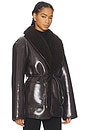 view 5 of 10 by Marianna Neriah Reversible Faux Leather Jacket in Chocolate Brown