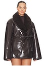 view 6 of 10 by Marianna Neriah Reversible Faux Leather Jacket in Chocolate Brown
