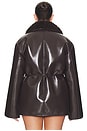 view 8 of 10 by Marianna Neriah Reversible Faux Leather Jacket in Chocolate Brown