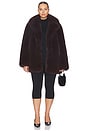 view 10 of 10 by Marianna Gamine Faux Fur Jacket in Dark Brown