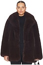 view 2 of 10 by Marianna Gamine Faux Fur Jacket in Dark Brown
