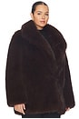 view 6 of 10 by Marianna Gamine Faux Fur Jacket in Dark Brown