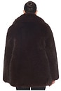 view 8 of 10 by Marianna Gamine Faux Fur Jacket in Dark Brown