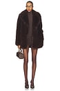 view 9 of 10 by Marianna Gamine Faux Fur Jacket in Dark Brown