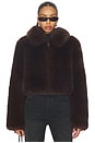 view 2 of 10 by Marianna Savoie Faux Fur Jacket in Dark Brown