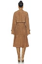 view 5 of 7 By Marianna Dara Suede Trench Coat in Toffee
