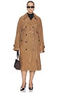 view 7 of 7 By Marianna Dara Suede Trench Coat in Toffee
