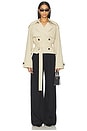 view 7 of 8 by Marianna Kimmi Cropped Trench Jacket in Taupe