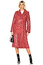 view 2 of 4 The Serpent Leather Trench Coat in Snake