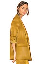 view 3 of 5 The Fleur Blazer in Mustard & White