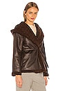 view 3 of 5 The Stefhanie Coat in Chocolate Brown
