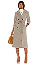 view 1 of 4 The Pamela Trench in Taupe Plaid