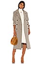 view 2 of 4 The Pamela Trench in Taupe Plaid