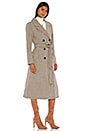 view 3 of 4 The Pamela Trench in Taupe Plaid
