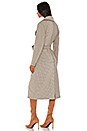 view 4 of 4 The Pamela Trench in Taupe Plaid