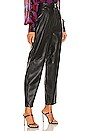 view 2 of 4 Rhye Barrel Leg Leather Pant in Black