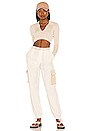 view 4 of 4 Lena Pant in White & Khaki