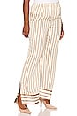 view 4 of 8 The Rosie Pant in Brown & Ivory Stripe
