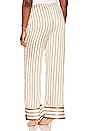 view 6 of 8 The Rosie Pant in Brown & Ivory Stripe