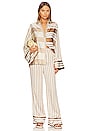 view 7 of 8 The Rosie Pant in Brown & Ivory Stripe