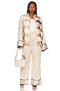 view 8 of 8 The Rosie Pant in Brown & Ivory Stripe