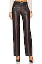 view 1 of 4 Clarette Leather Pant in Black & Brown