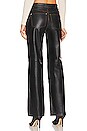 view 3 of 4 Clarette Leather Pant in Black & Brown