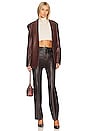 view 4 of 4 Clarette Leather Pant in Black & Brown