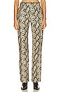 view 1 of 4 Le Faux Snakeskin Pant in Beige Snake