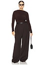 view 10 of 11 by Marianna The High Waist Trouser in Dark Brown