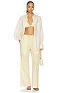 view 5 of 6 PANTALON MICAH in Yellow Stripe