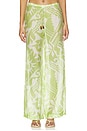 view 1 of 6 PANTALON NYRA in Green Riviera Abstract