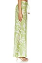 view 3 of 6 PANTALON NYRA in Green Riviera Abstract