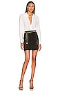 view 4 of 4 Gina Suede Leather Skirt in Black