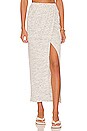 view 1 of 4 Draped Wrap Skirt in Heather Gray