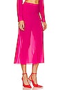 view 2 of 4 Sheer Midi Slip Skirt in Fuchsia Pink