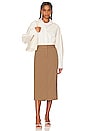 view 4 of 4 The Trouser Midi Skirt in Mocha