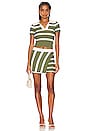 view 4 of 4 Drea Striped Knit Mini Skirt in Green & Ivory
