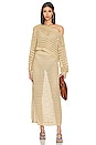 view 4 of 4 Jalisa Open Stitch Maxi Skirt in Tan