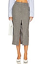 view 1 of 4 x Marianna Kit Tweed Midi Skirt in Grey Tweed
